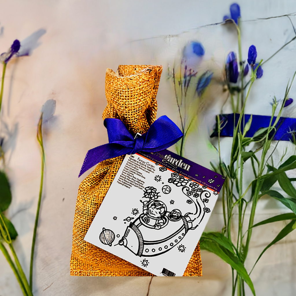 Space Fantasy Color-Me-Garden Seed Kit in Burlap Bag