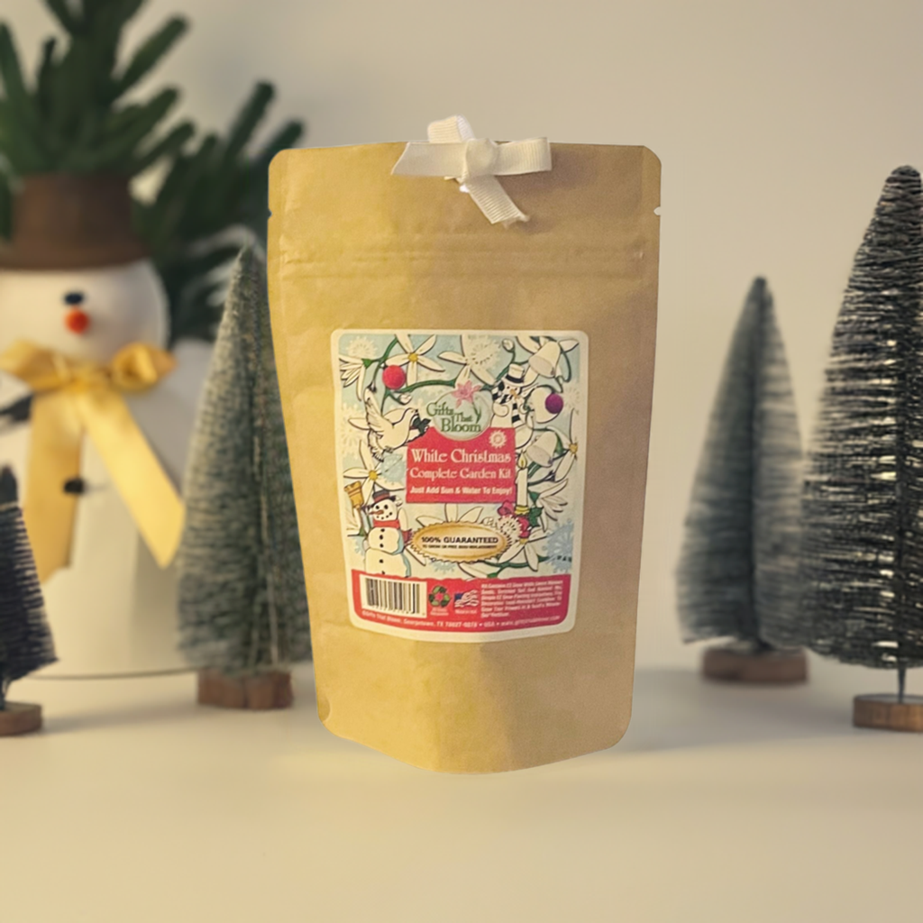 White Christmas Garden Grobag Seed Kit