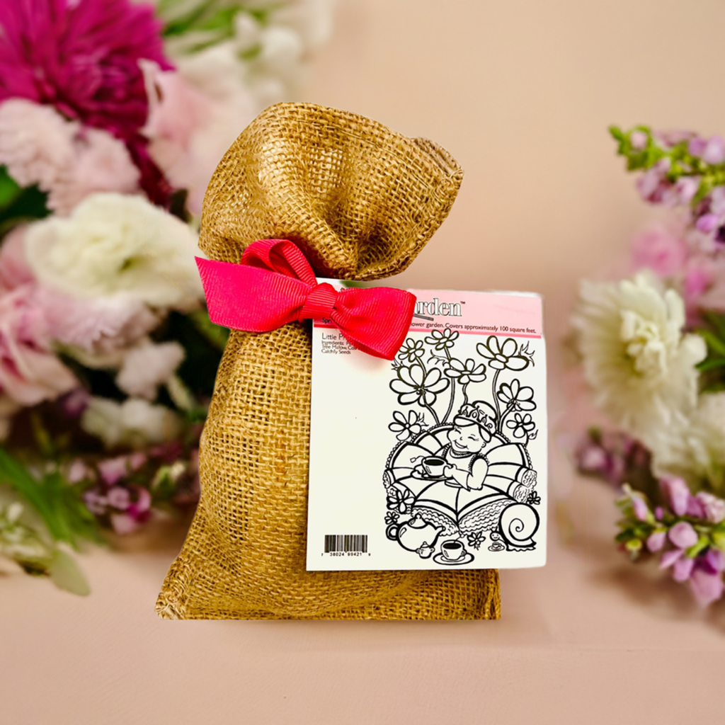 Little Princess Color-Me-Garden Seed Kit in Burlap Bag