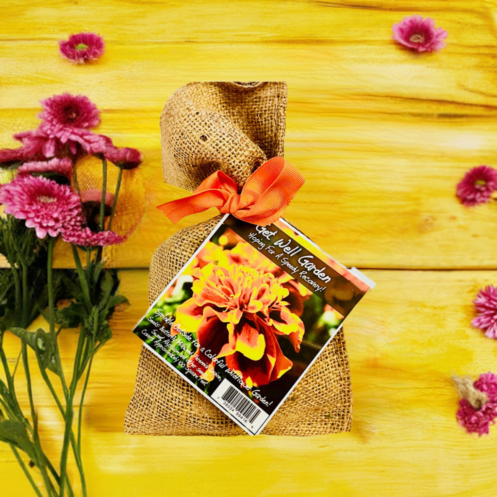 Get Well Garden Seed Kit in Burlap Bag