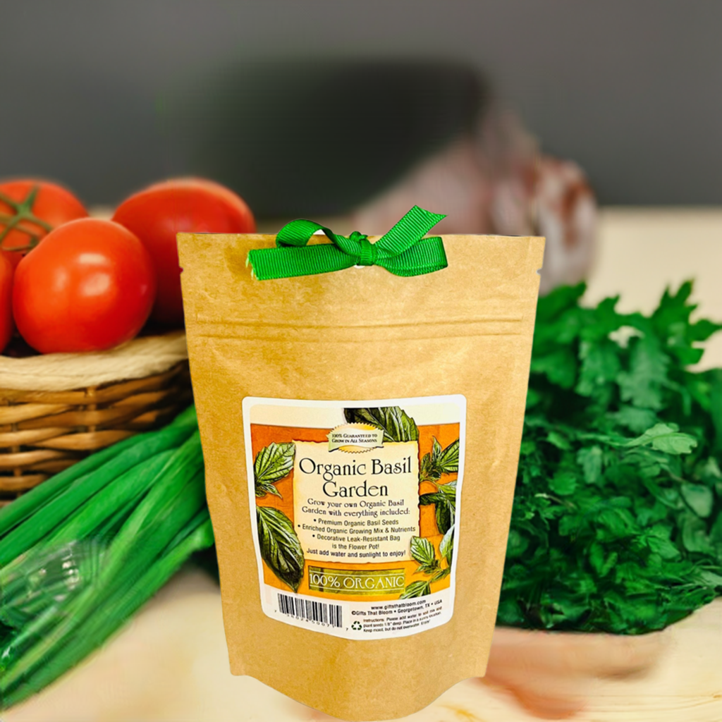 Organic Basil Herb Garden Grobag Seed Kit