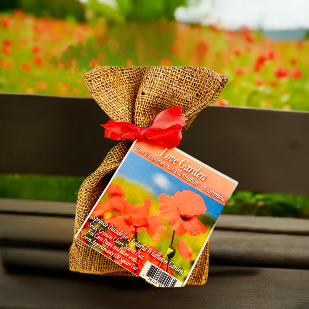 Love Garden Seed Kit in Burlap Bag