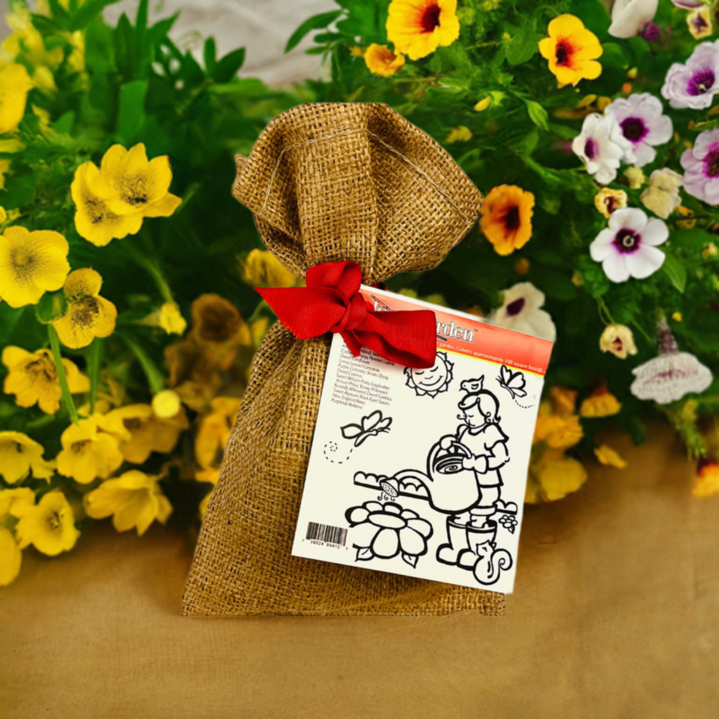 My First Garden Color-Me Garden Seed kit in Burlap Bag