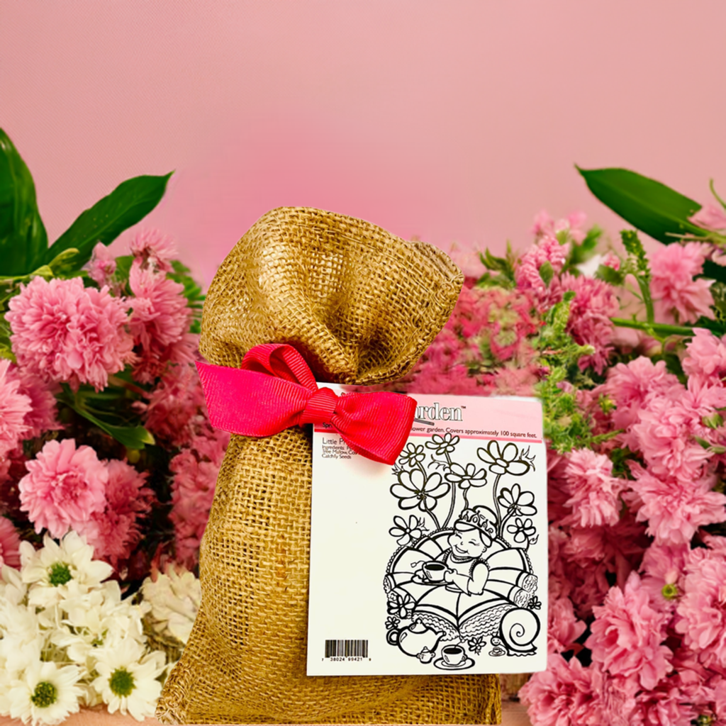 Little Princess Color-Me-Garden Seed Kit in Burlap Bag