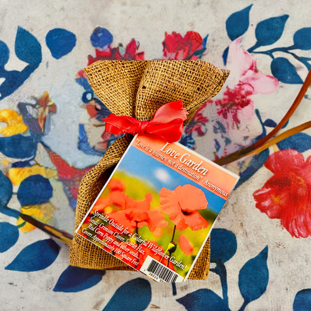 Love Garden Seed Kit in Burlap Bag