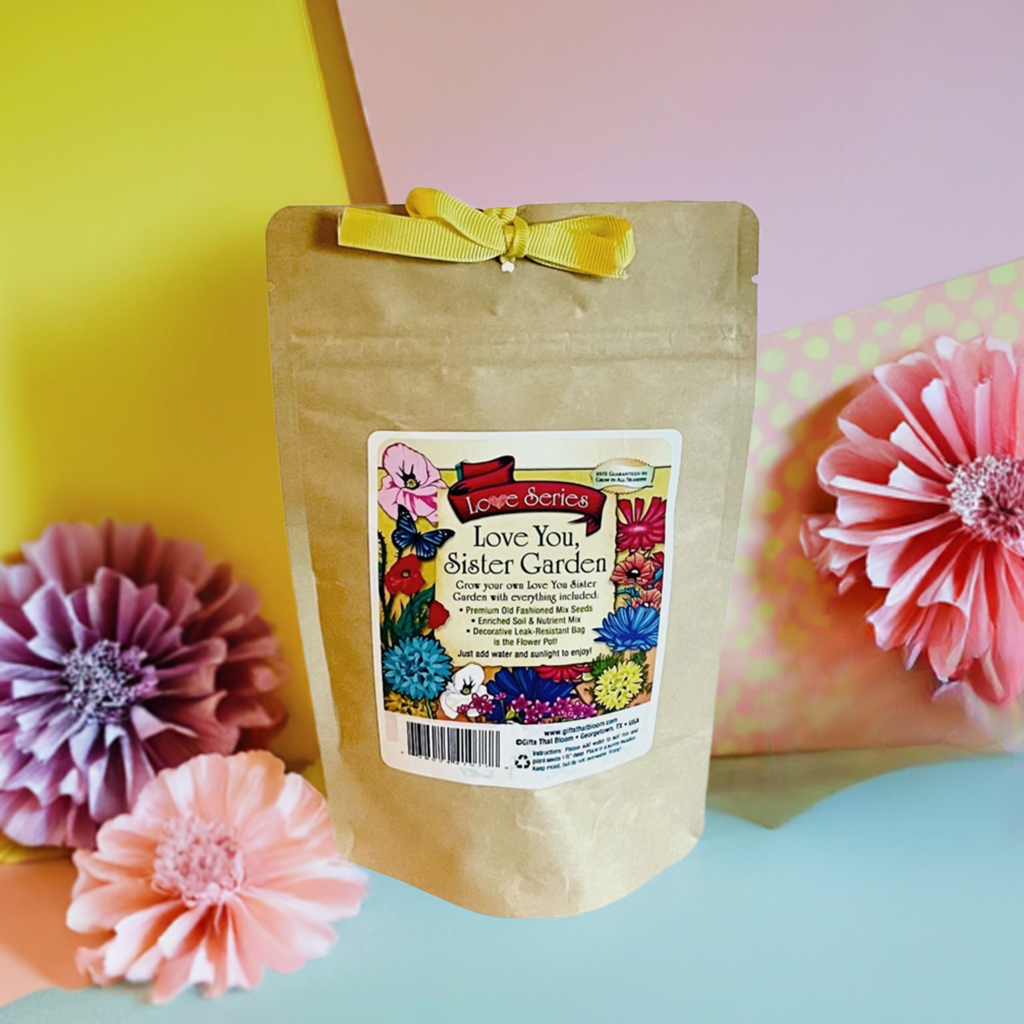 Love You Sister Garden Grobag Seed Kit