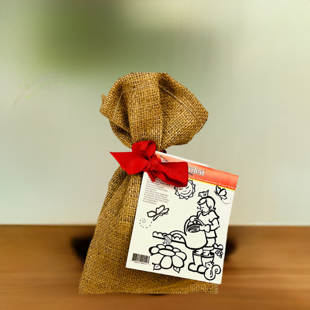 My First Garden Color-Me Garden Seed kit in Burlap Bag