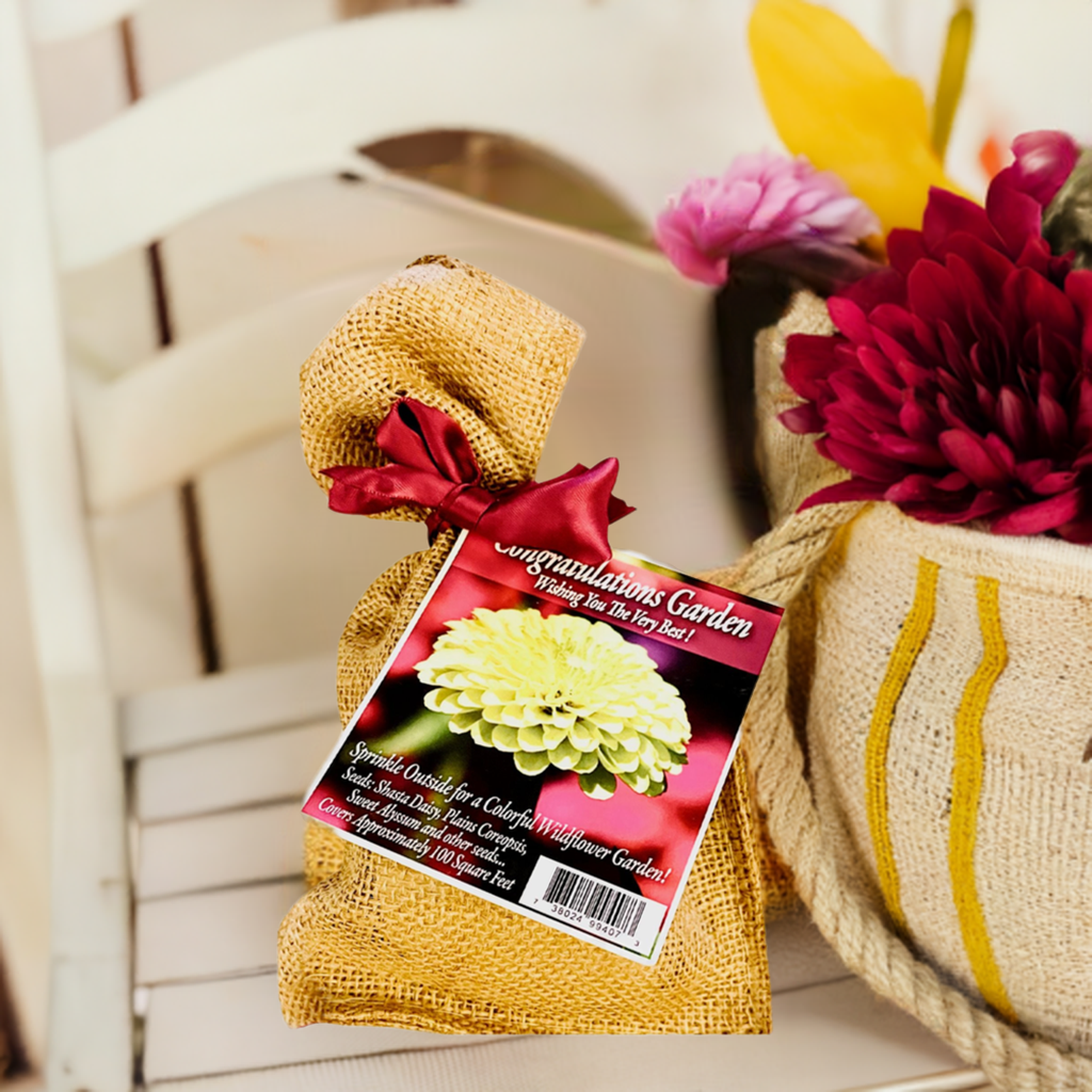 Congratulations Burlap Garden Seed Kit