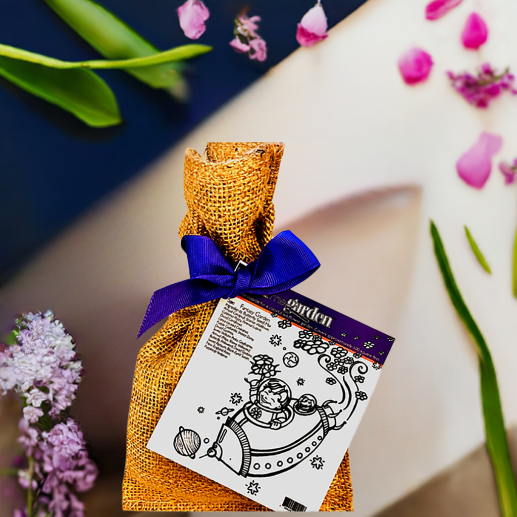 Space Fantasy Color-Me-Garden Seed Kit in Burlap Bag
