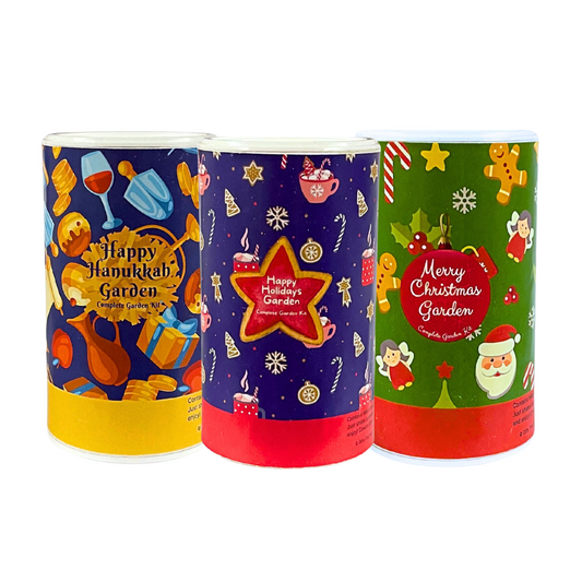 Holiday Shaker Can Pre-Pack Seed Kits