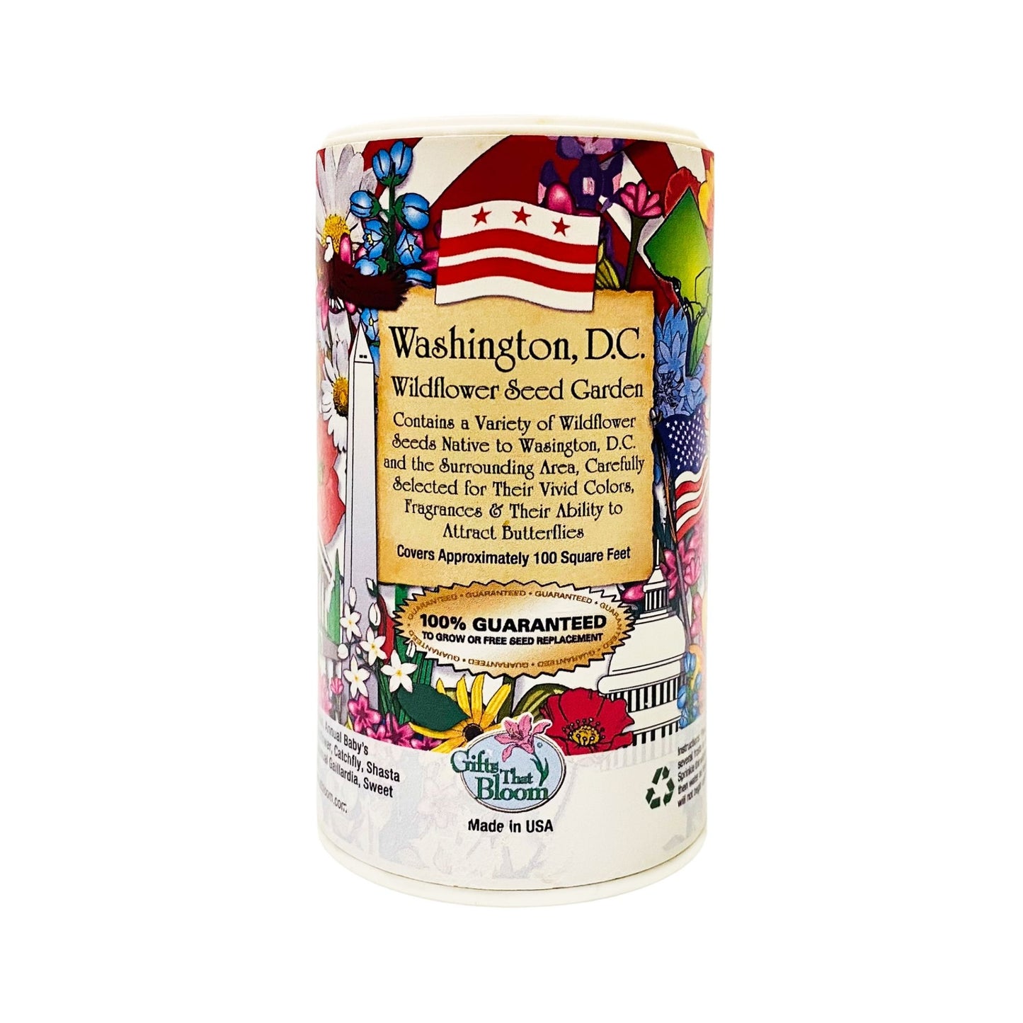 Washington D.C. Garden Shaker Can Seed Kit