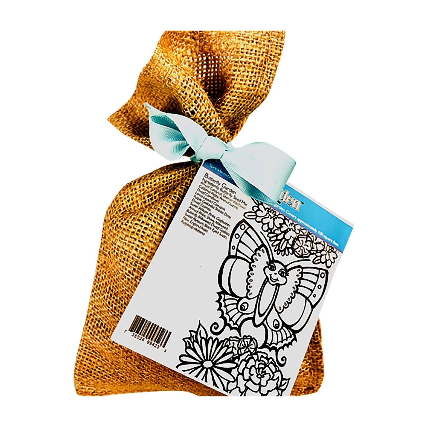 Butterfly Burlap Color-Me-Garden Seed Kit