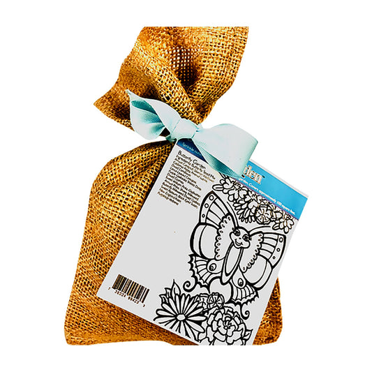 Butterfly Burlap Color-Me-Garden Seed Kit