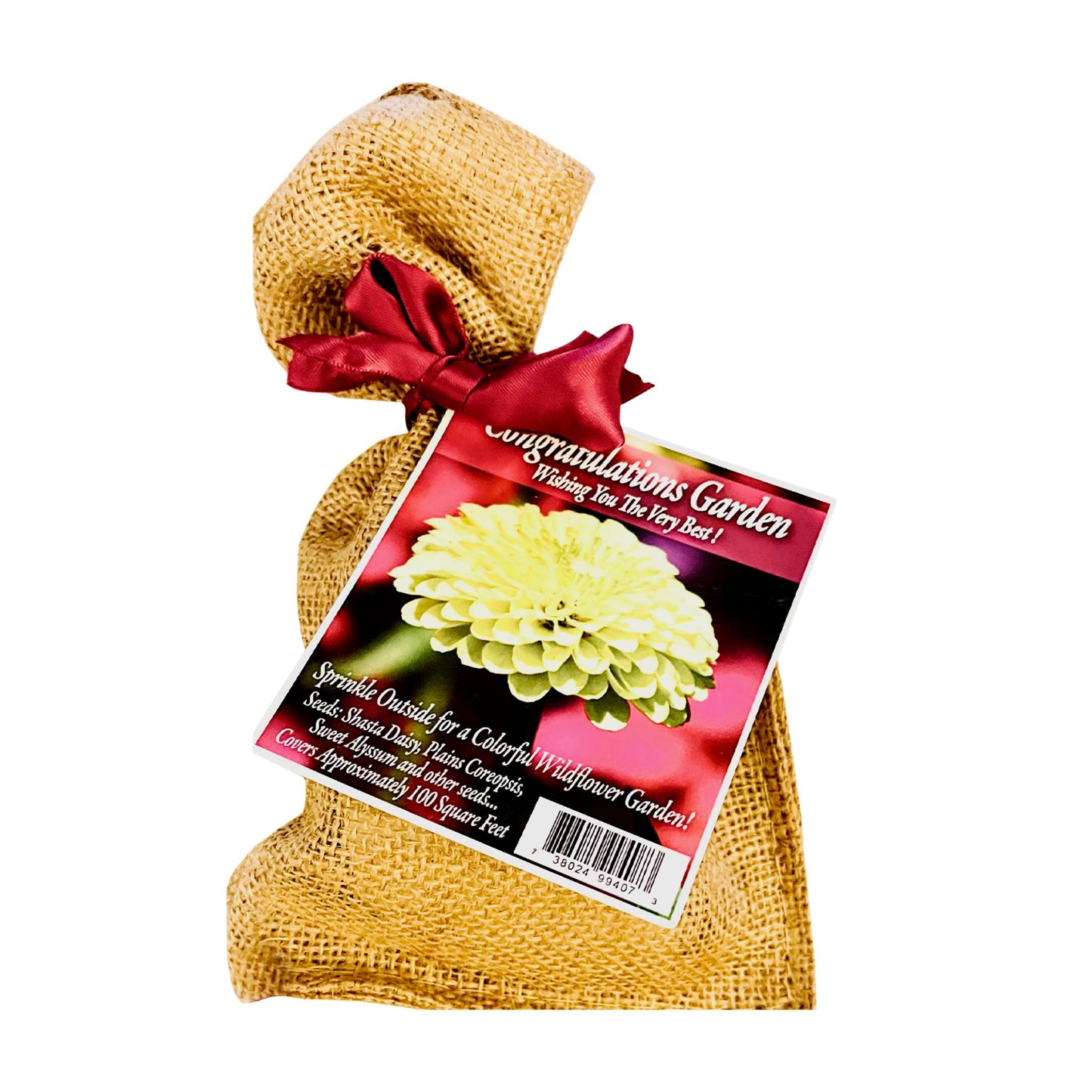 Congratulations Burlap Garden Seed Kit