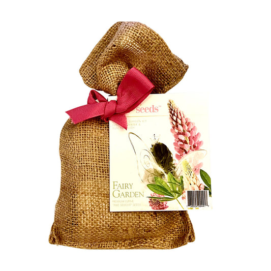 Fairy Garden Seed Kit in Burlap Bag