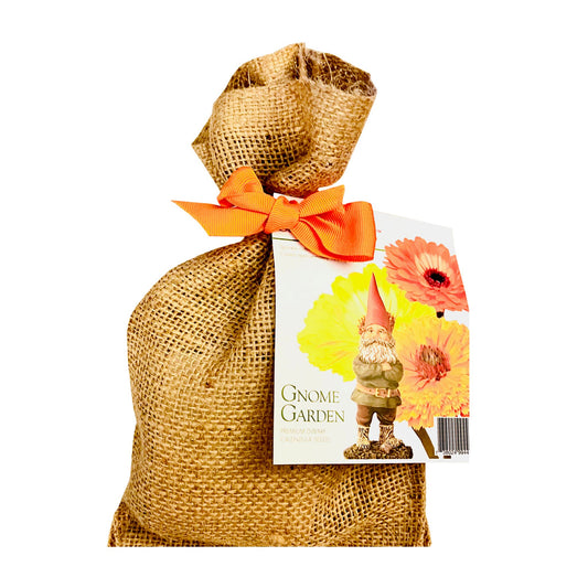 Gnome Garden Seed Kit in Burlap Bag