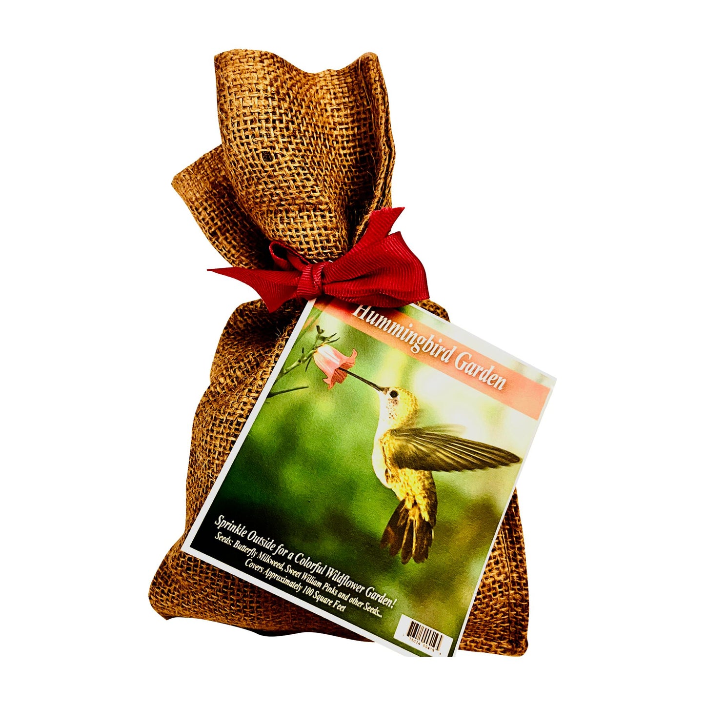 Hummingbird Garden Seed Kit in Burlap Bag