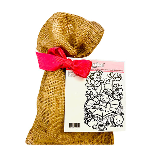 Little Princess Color-Me-Garden Seed Kit in Burlap Bag