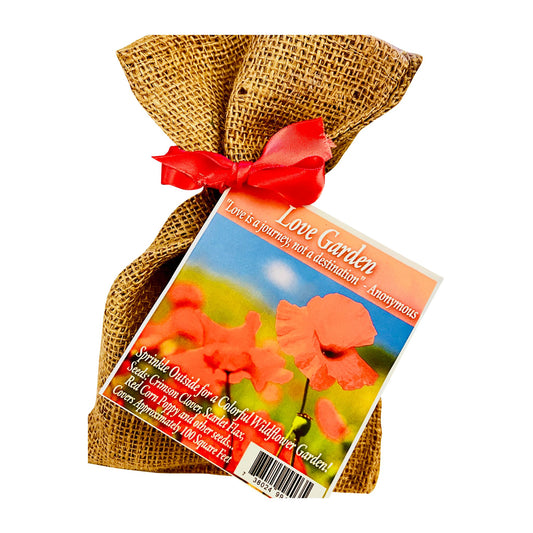Love Garden Seed Kit in Burlap Bag