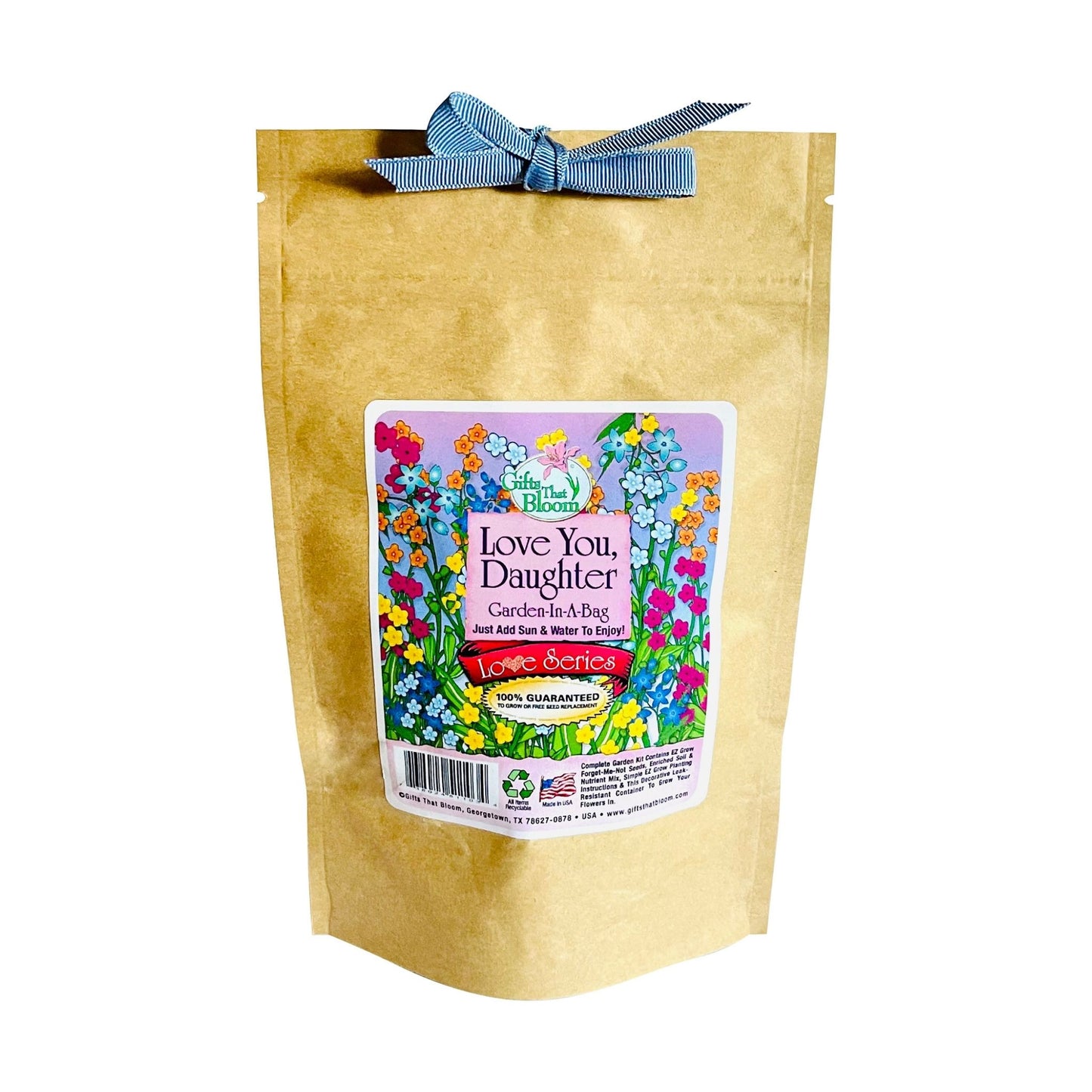 Love You Daughter Garden Grobag Seed Kit