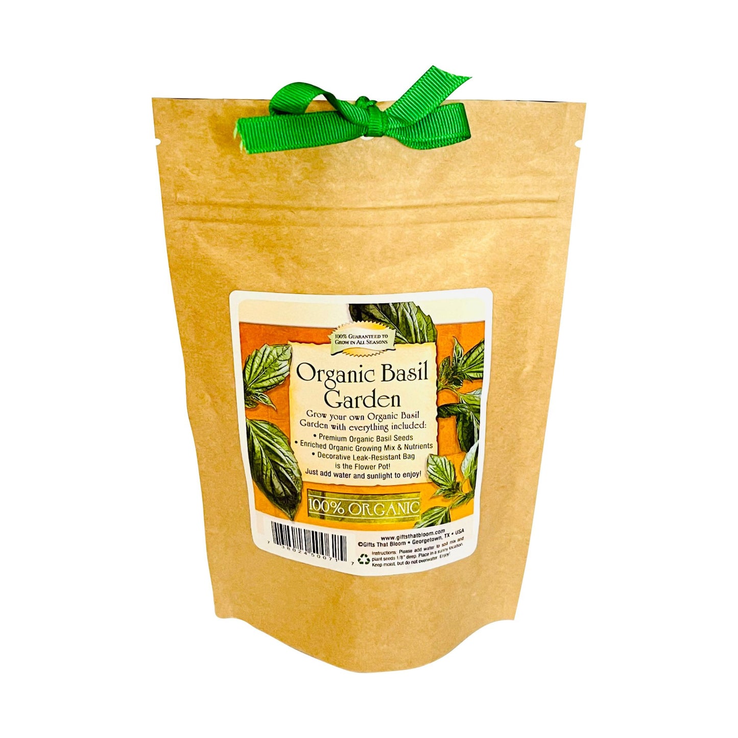 Organic Basil Herb Garden Grobag Seed Kit