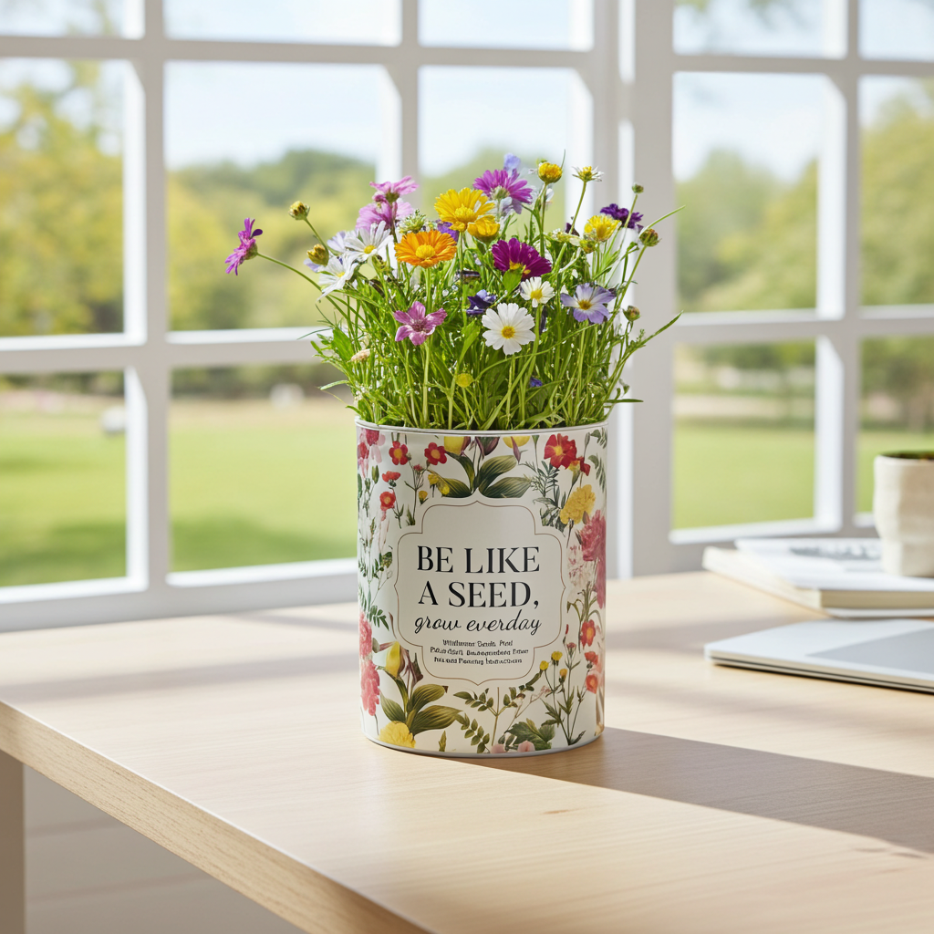 Be Like a Seed, Grow Everyday Garden Grocan Seed Kit