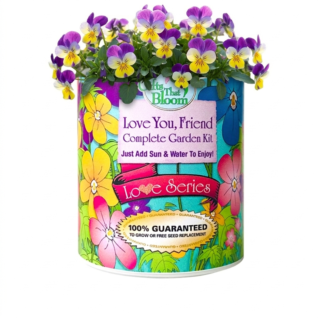 Love You Friend Garden Grocan Seed Kit