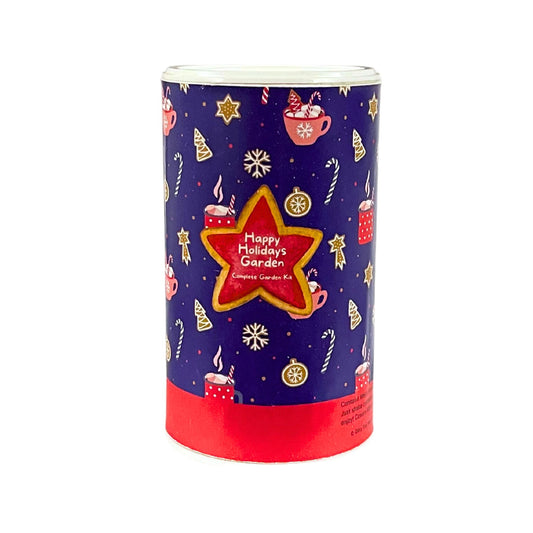 Happy Holidays Garden Shaker Can Seed Kit