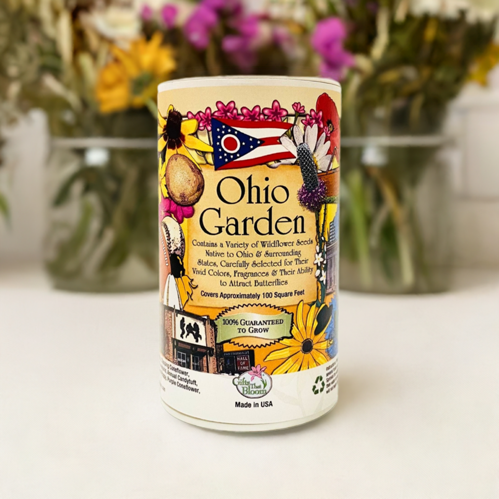 wildflower seeds ohio GIFTS THAT BLOOM Ohiosh Ohio Garden Shaker Can, Size: 4.25