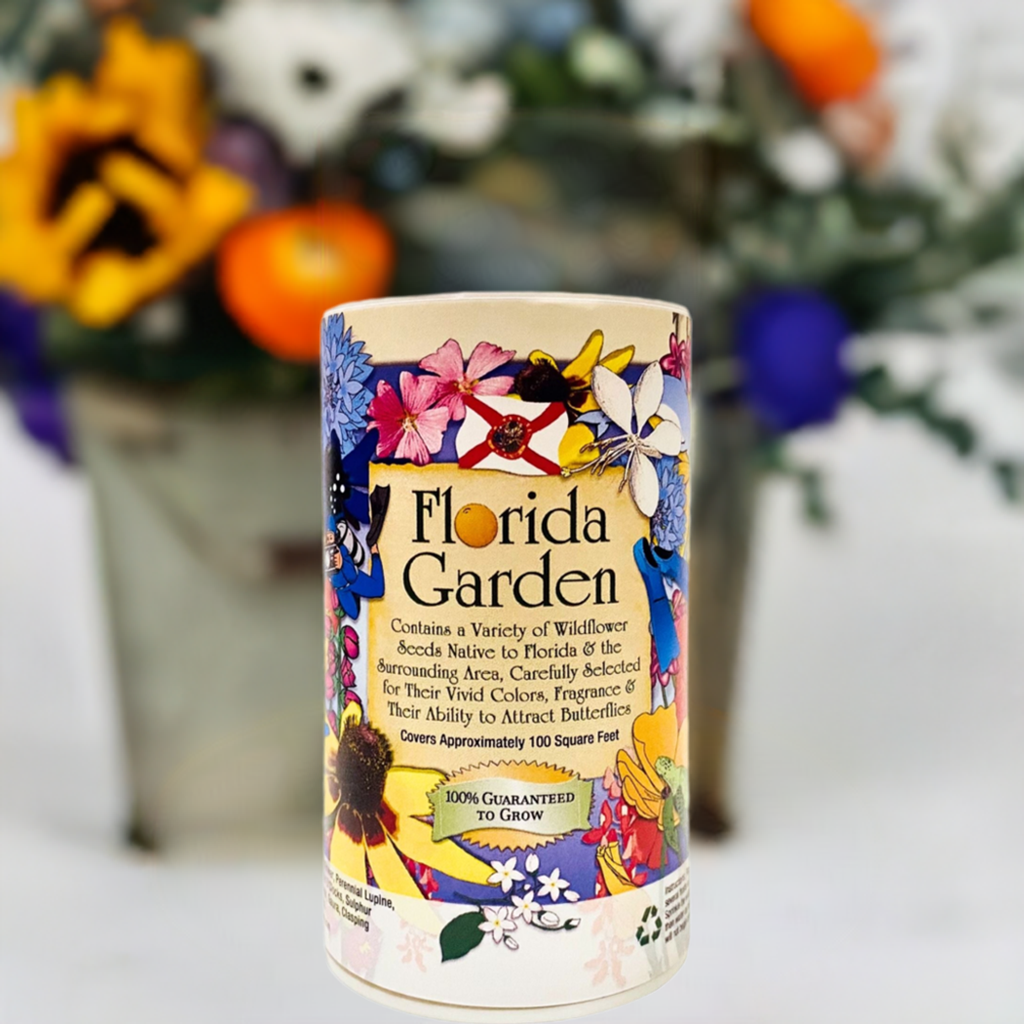 flower seeds florida Gifts That Bloom Floridash Florida Garden Shaker Can, Size: 4.25