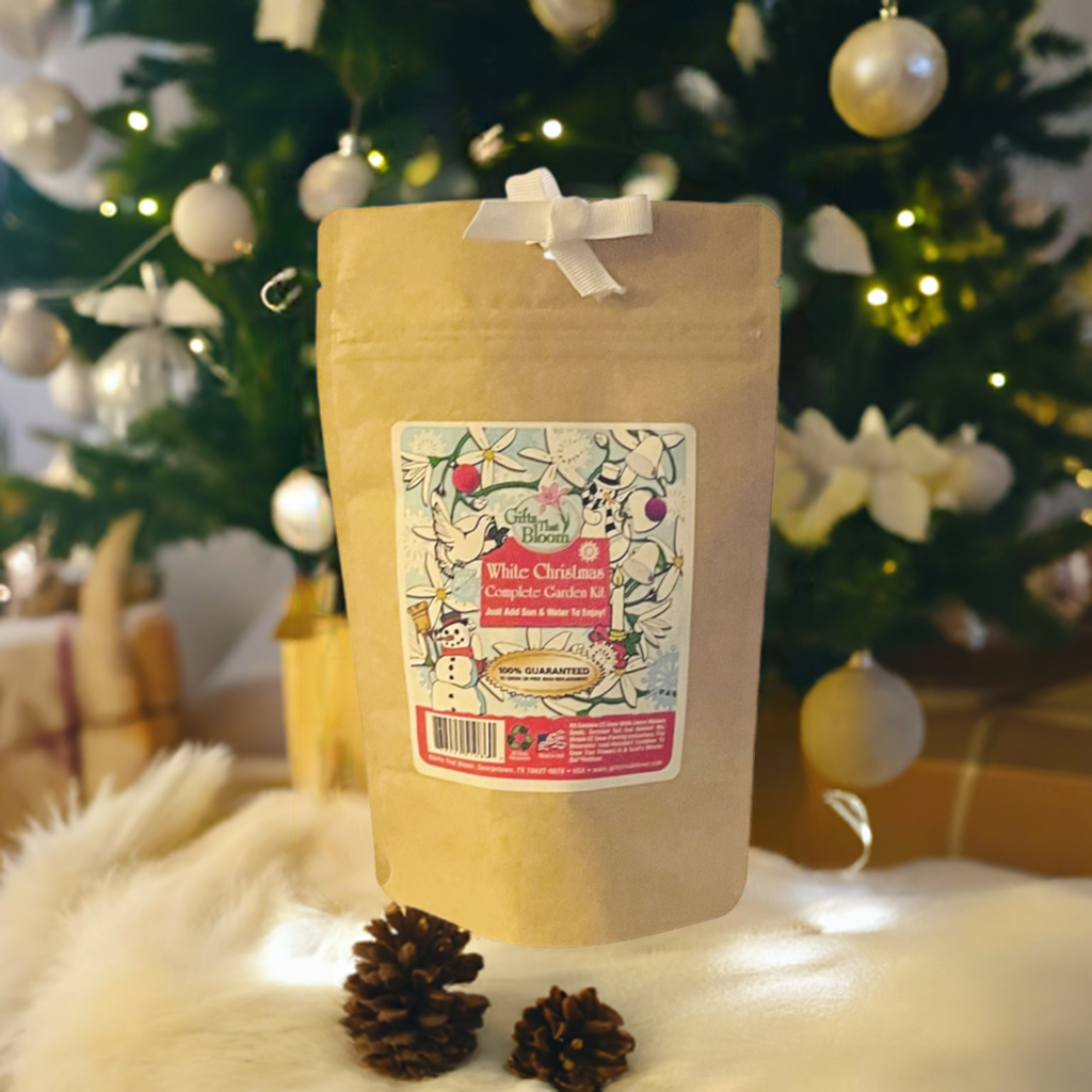 White Christmas Garden Grobag Seed Kit