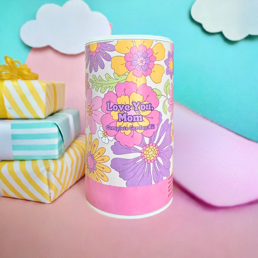 Love You Mom Shaker Can Seed Kit
