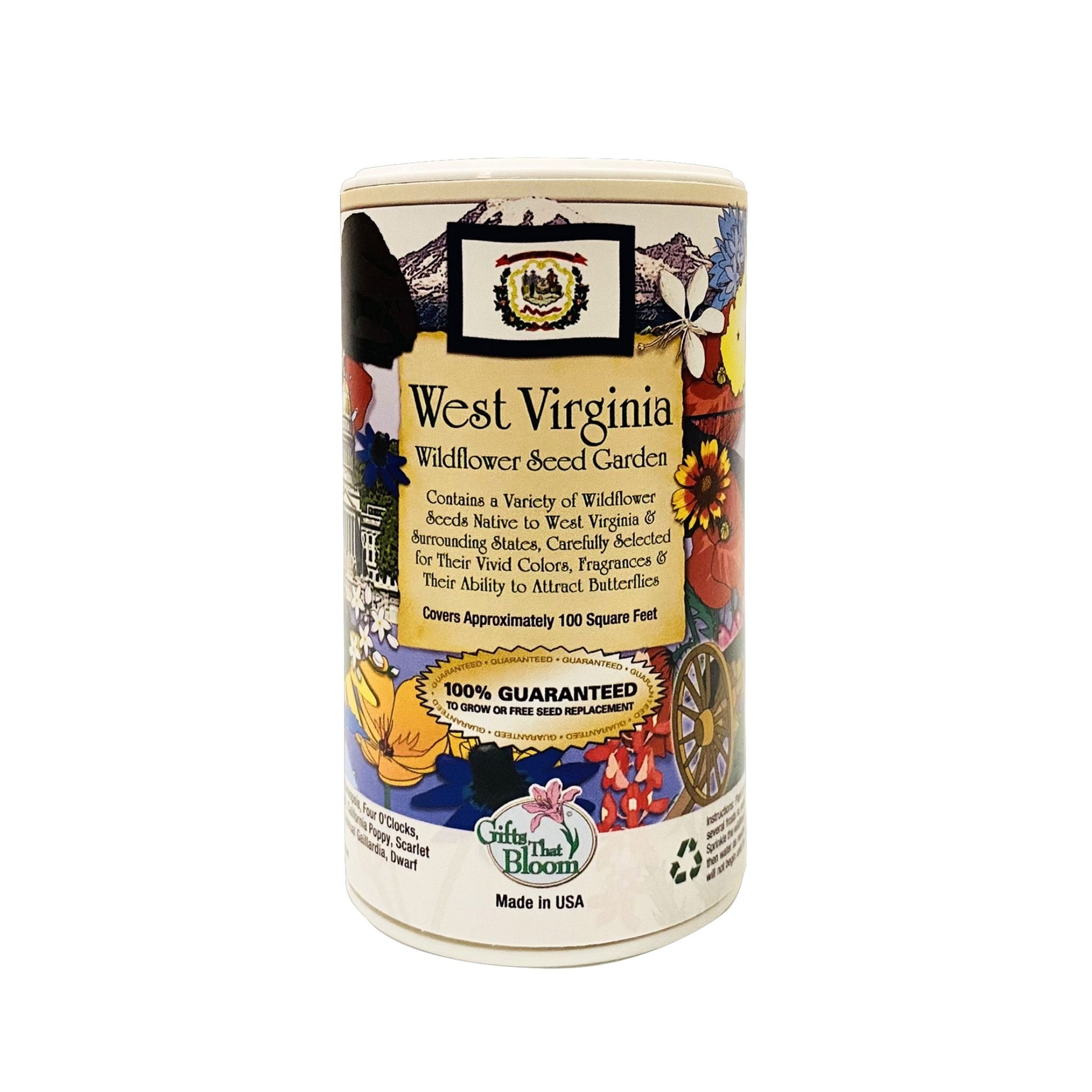 native wildflower seeds virginia West Virginia Garden Shaker Can