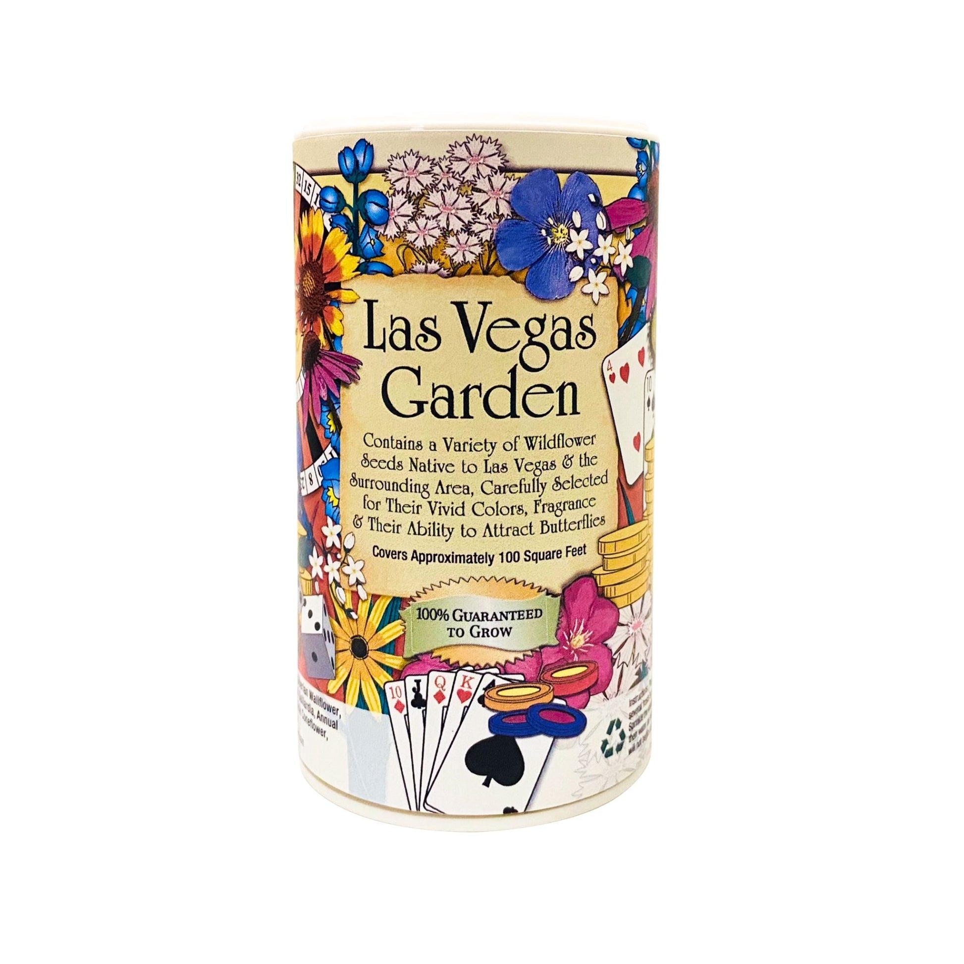 wildflower seeds box Las Vegas Garden Shaker Can