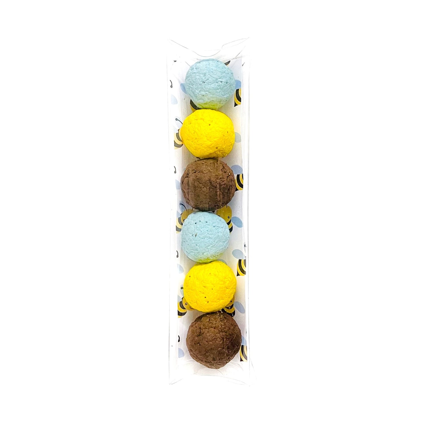 Seed Bombs with Bee Background