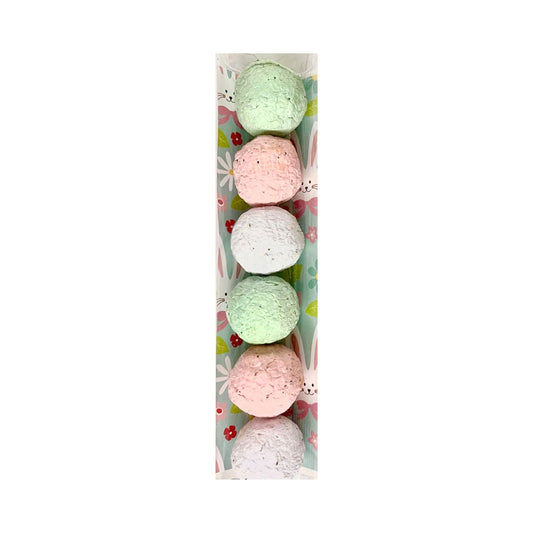 Seed Bombs with Easter Bunny Background