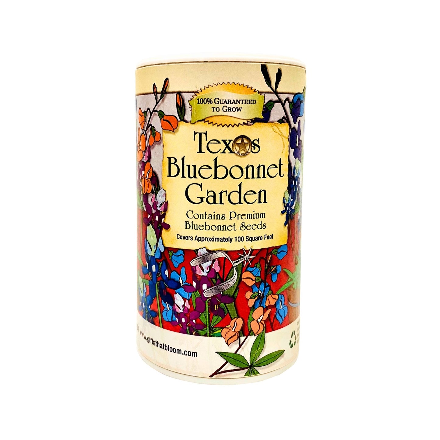 Texas Bluebonnet Garden Shaker Can