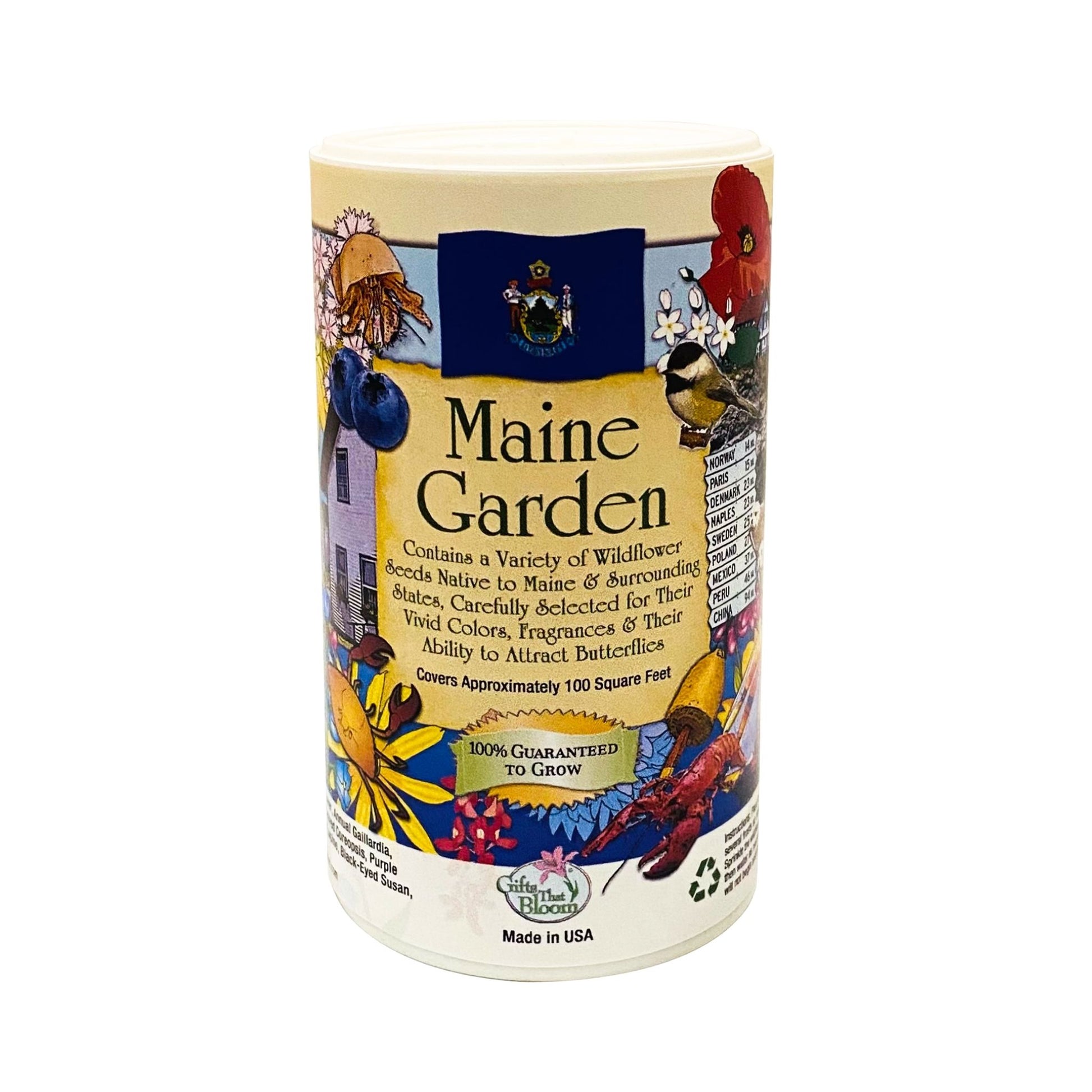 maine native wildflower seeds Maine Garden Shaker Can