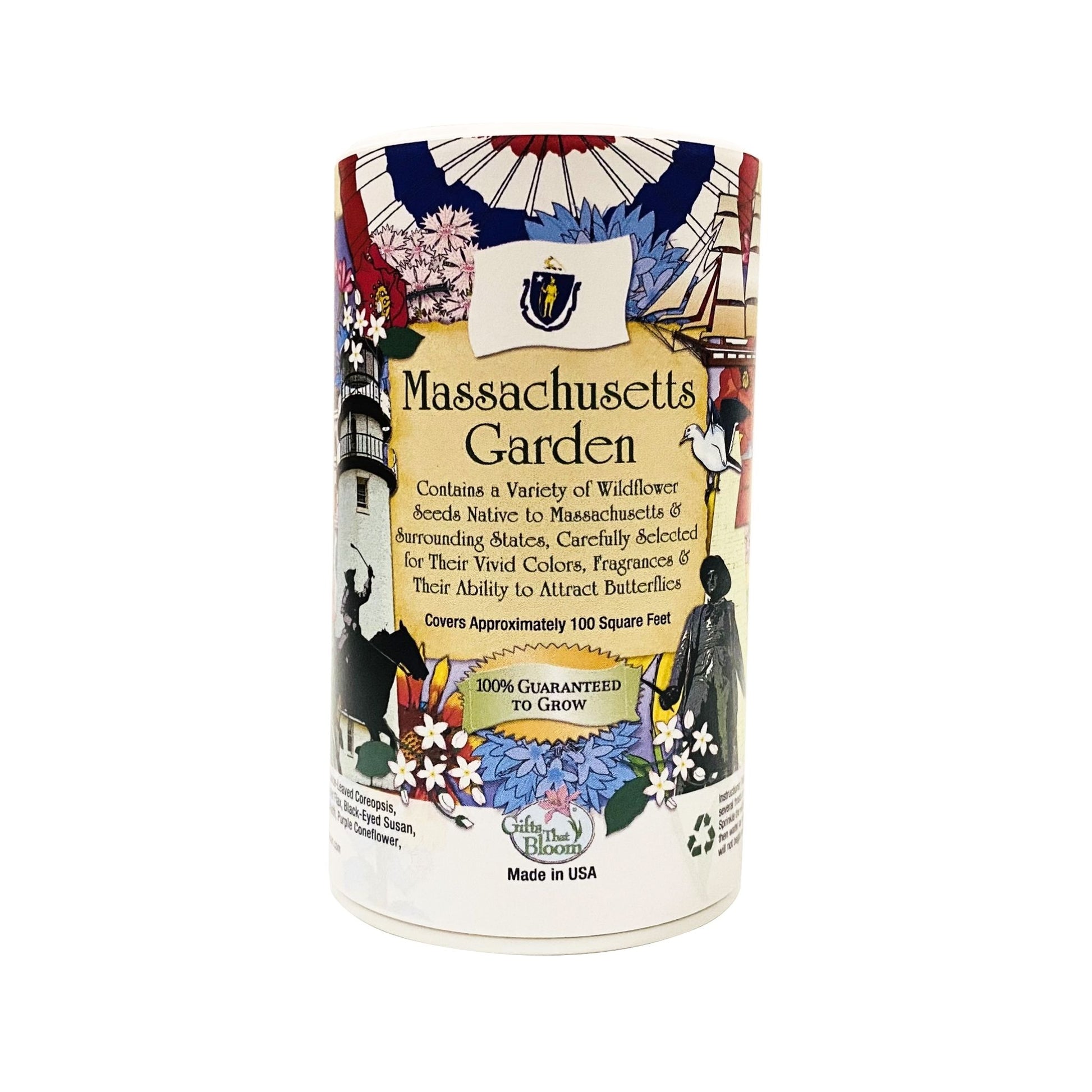 massachusetts native wildflower seeds Massachusetts Garden Shaker Can