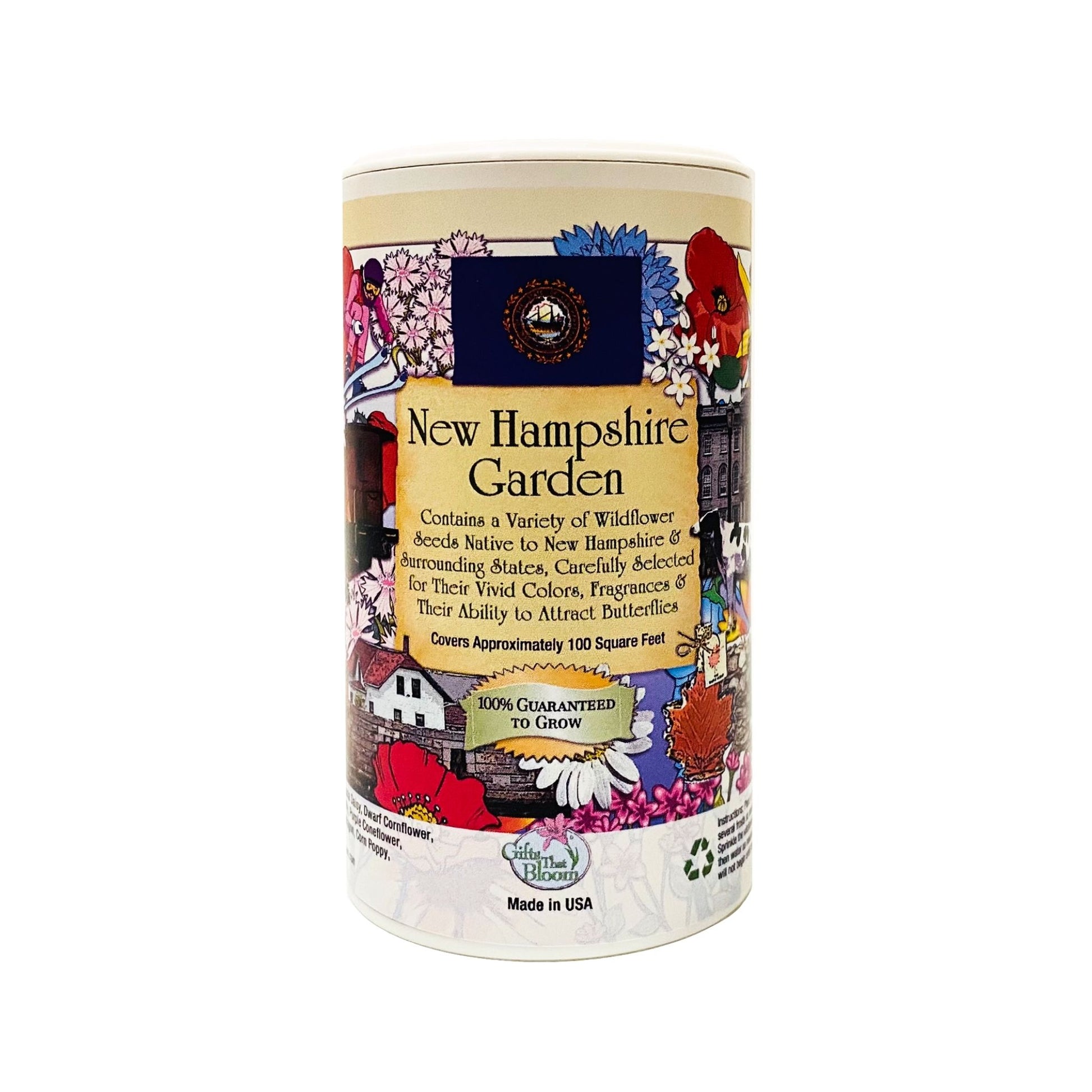new hampshire wildflower seeds New Hampshire Garden Shaker Can