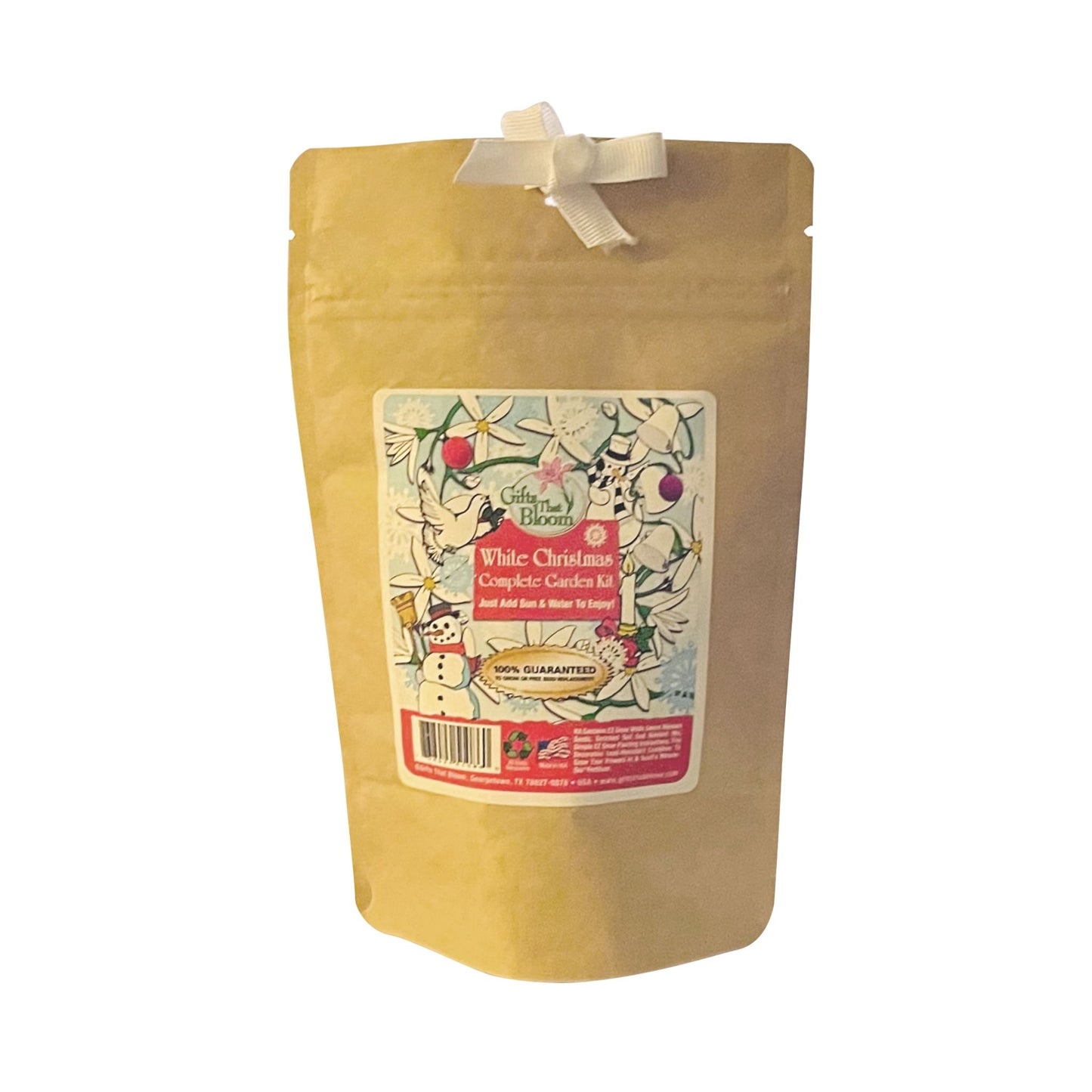 White Christmas Garden Grobag Seed Kit